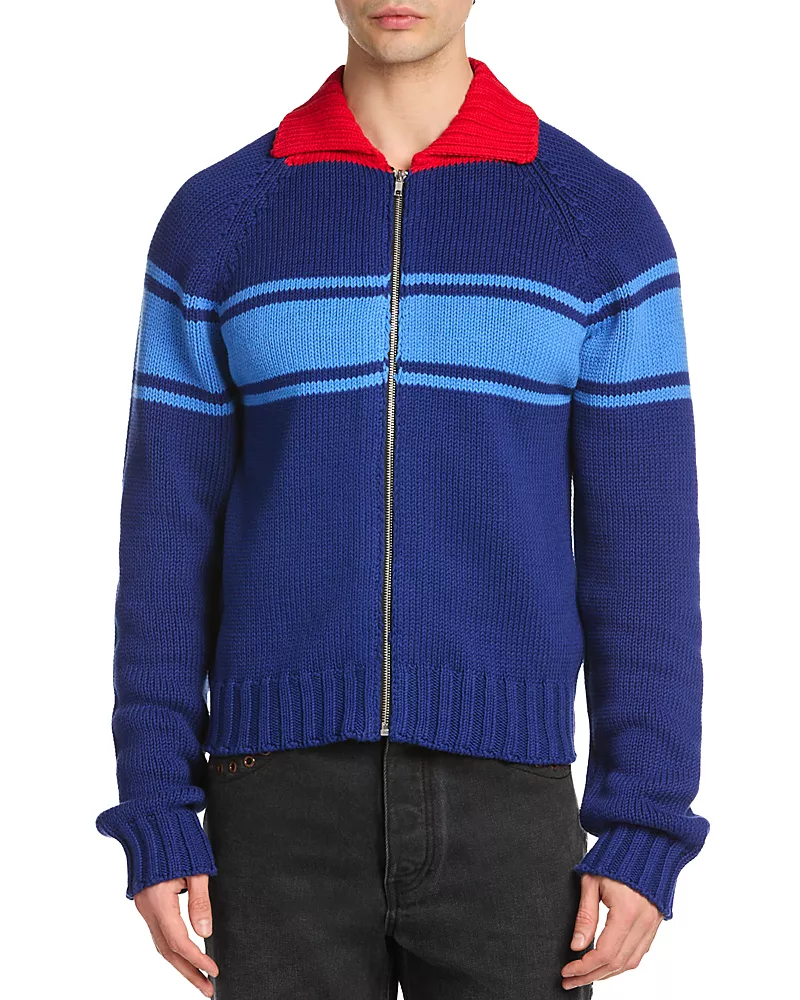 Marni Zip Front Cardigan Sweater