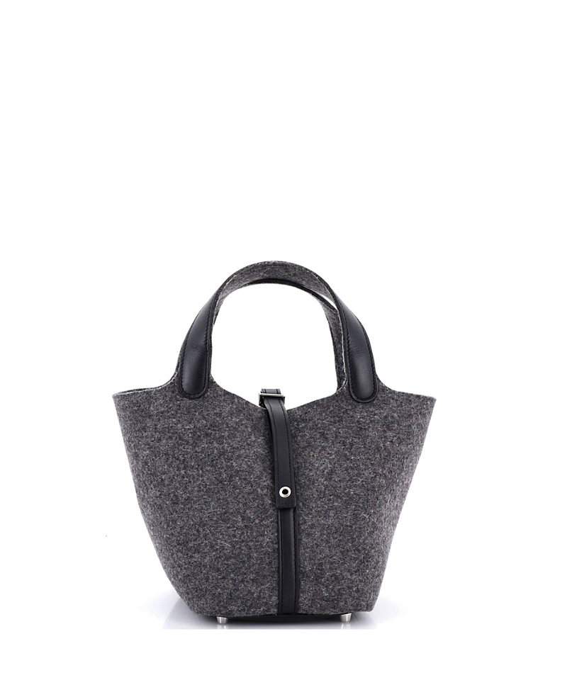 Pre-owned Pre-owned Hermes Hermes Pm Picotin Lock Bag Felt With Leather