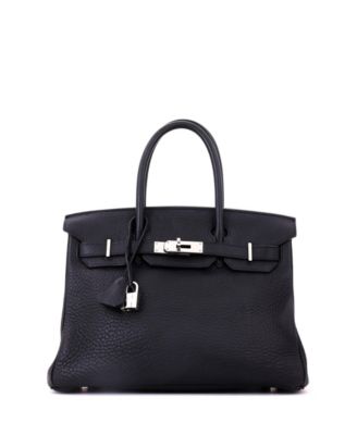 Pre-owned Pre-owned Hermes  Hermes Birkin 30 Handbag Black Clemence With Palladium Hardware
