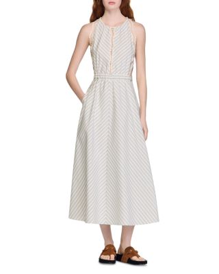 Striped Cotton Maxi Dress