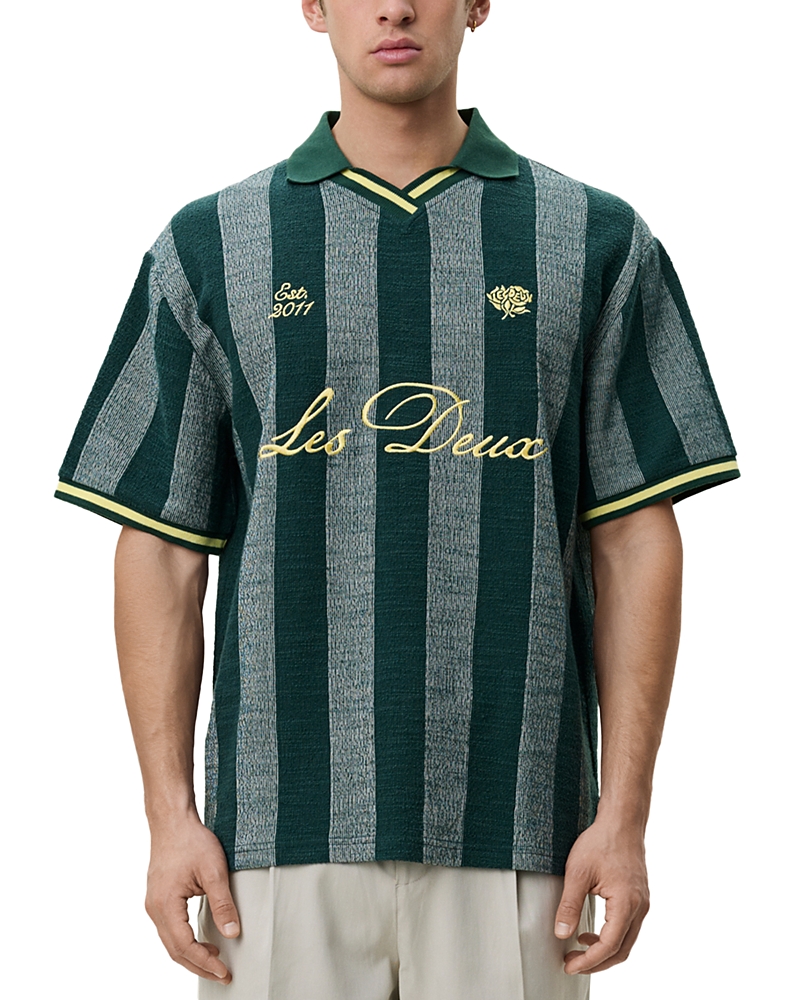 Les Deux Stripe Jacquard Football Jersey