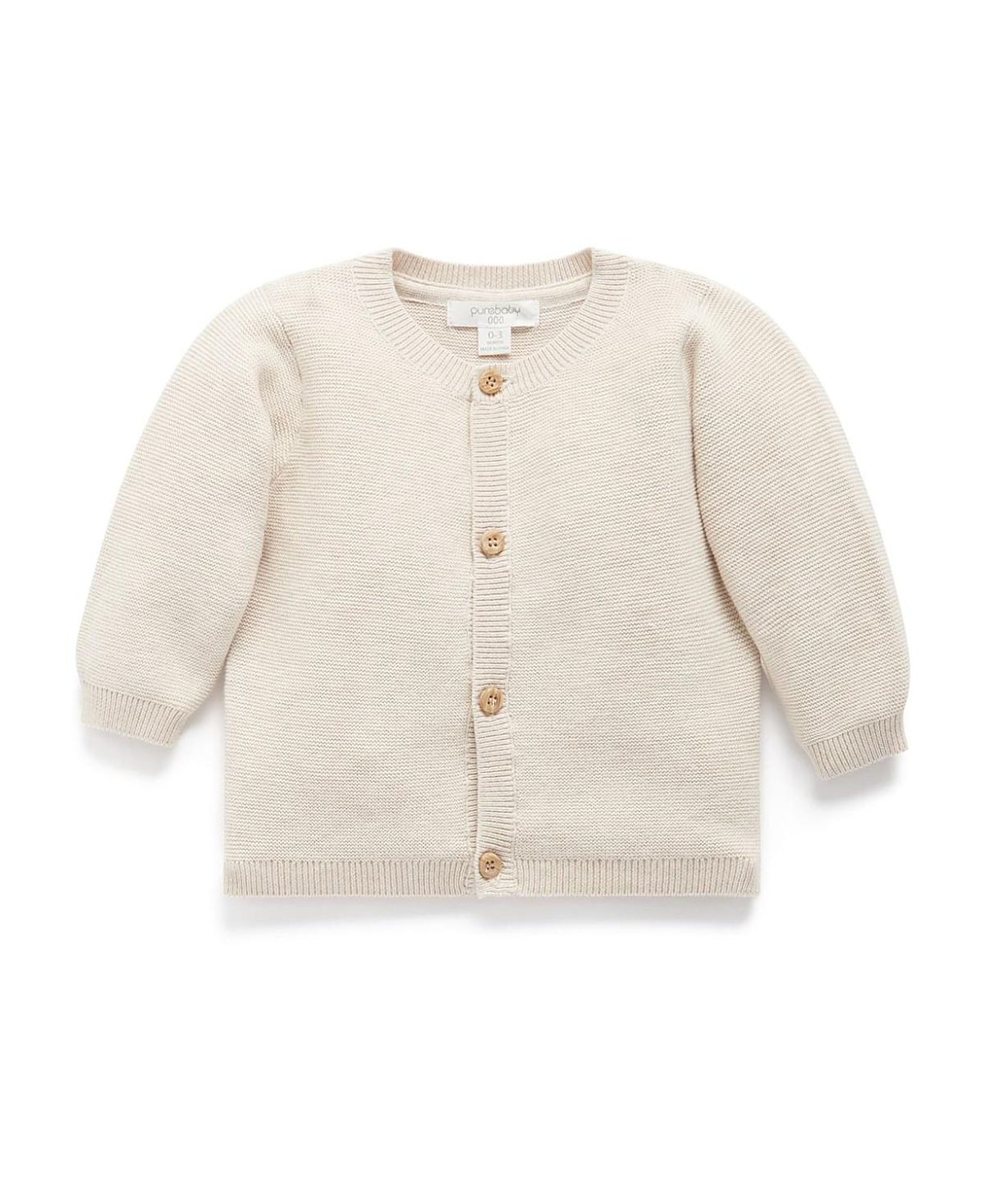 Purebaby Unisex Textured Knit Cardigan - Baby