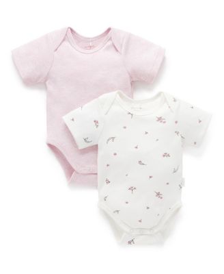 Girls' 2 Pack Short Sleeve Bodysuit - Baby