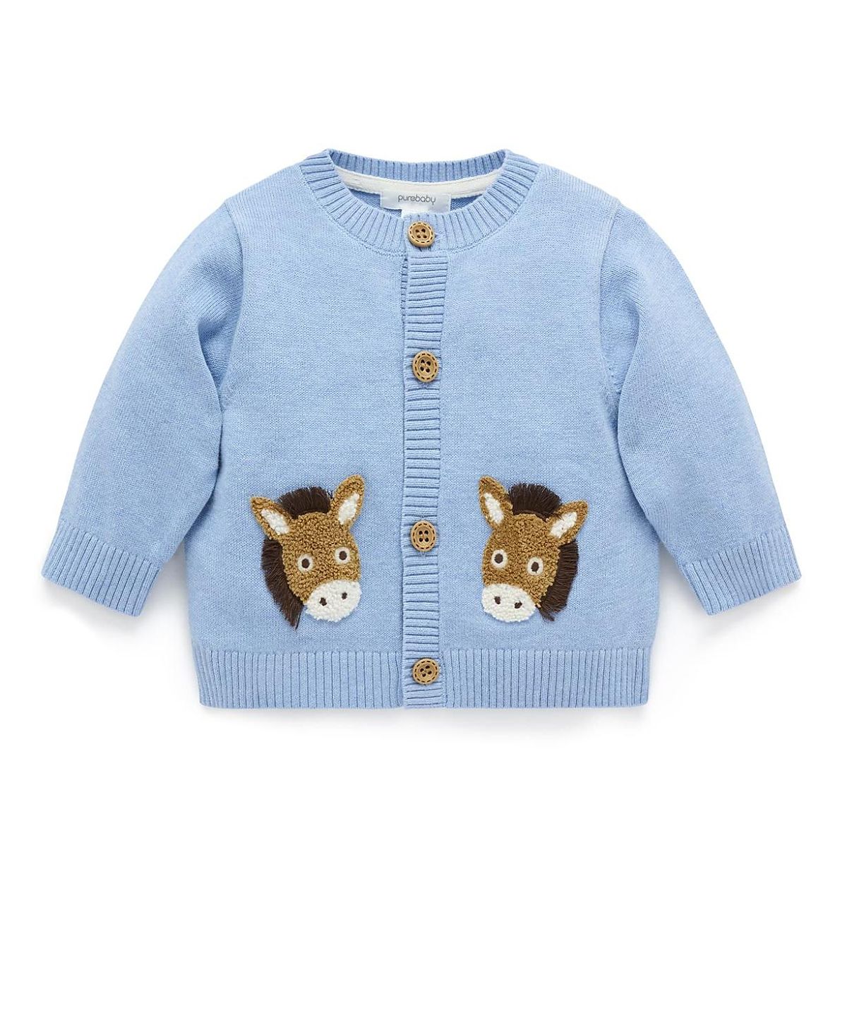 Purebaby Boys' Fiesta Friends Knit Cardigan Boys - Baby