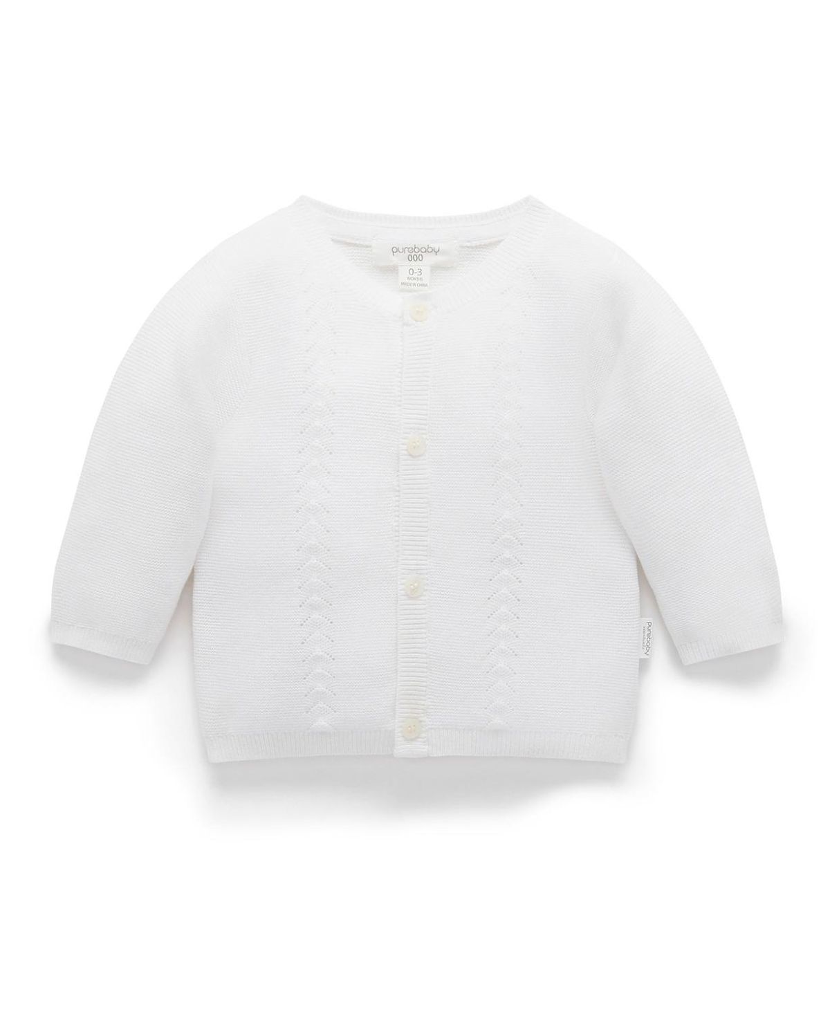 Purebaby Unisex Essential Layette Cardigan - Baby