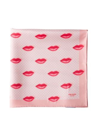 Printed Silk Twill Scarf, 55 X 55 Cm
