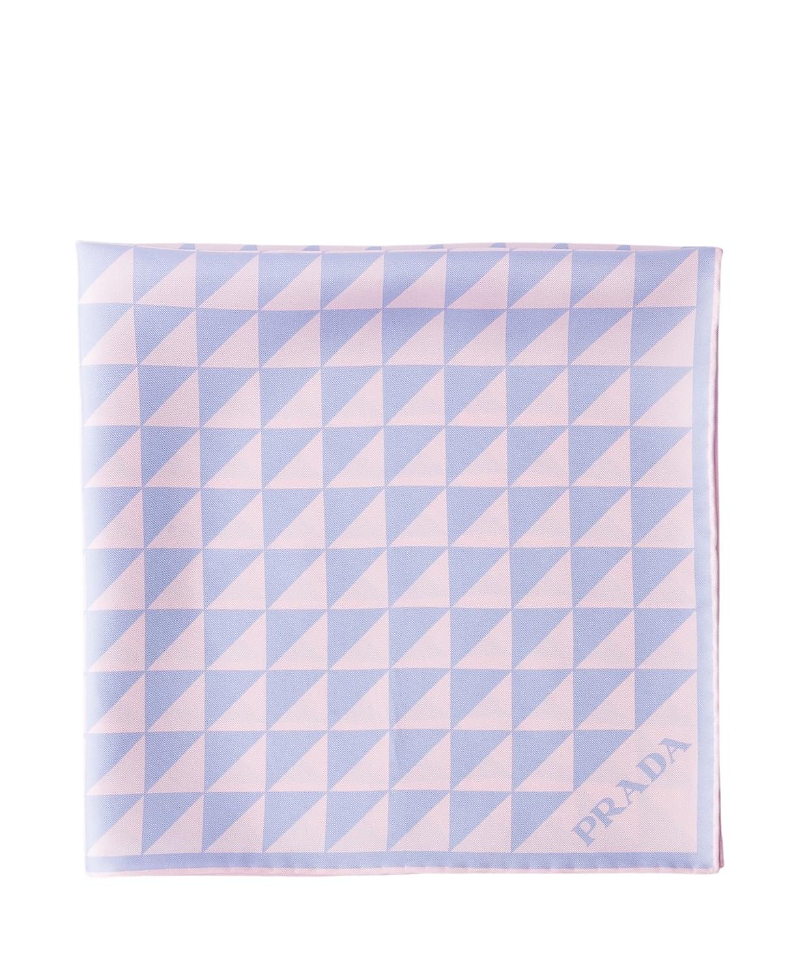 Prada Printed Silk Twill Scarf, 55X55cm