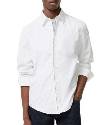  Check Piping Cotton Poplin Shirt