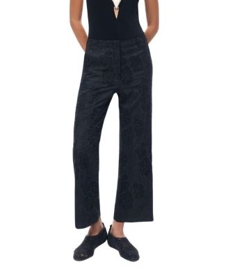 Printed Relaxed Straight-Leg Pants
