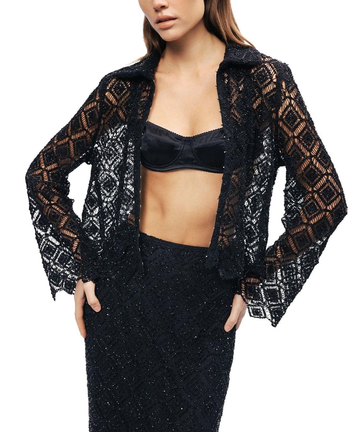 Nocturne Lace Sheer Jacket