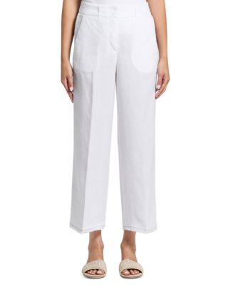 Linen Fringe Hem Pants