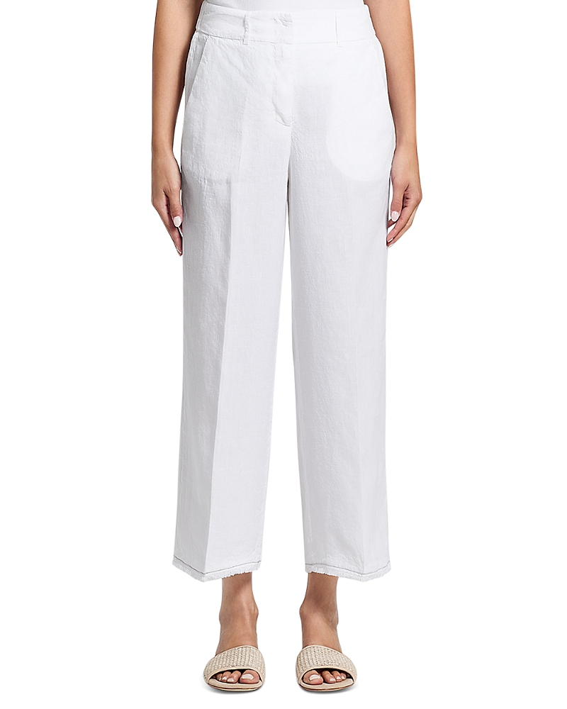 Peserico Linen Fringe Hem Pants