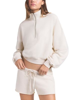 Drapey French Terry Half Zip Pullover