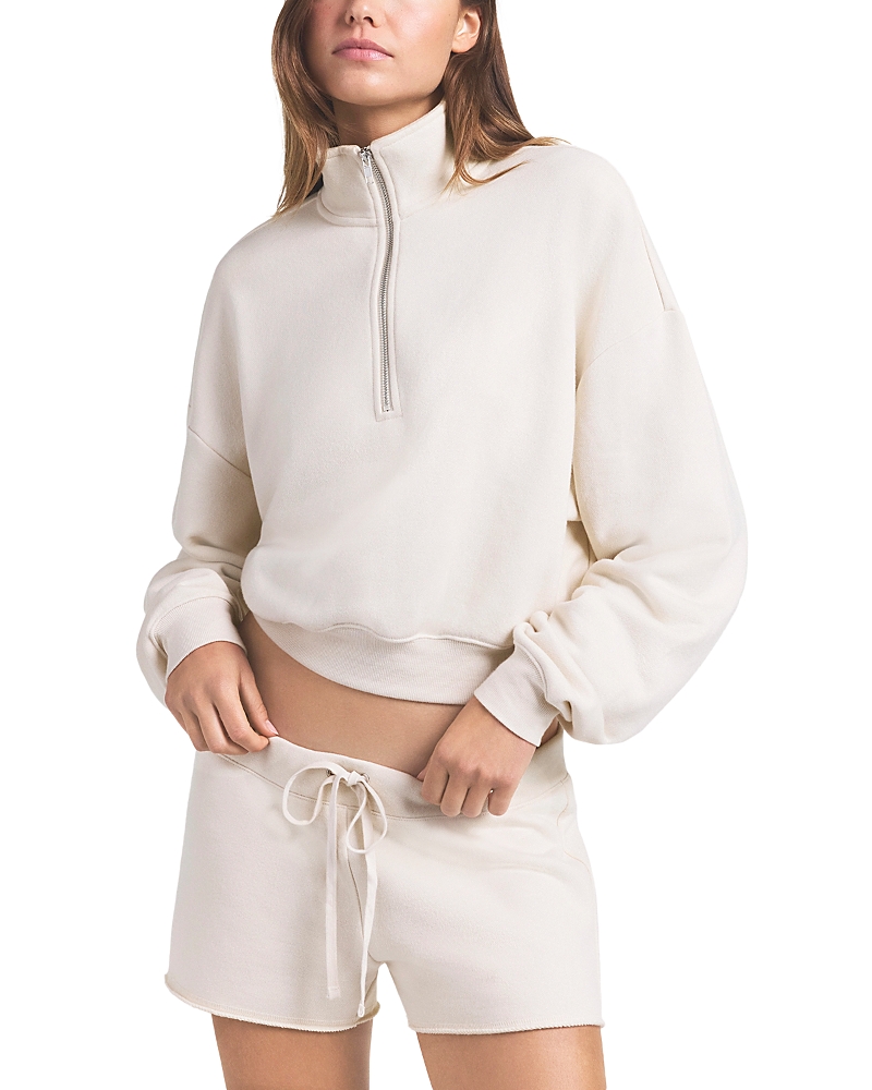 Skims Drapey French Terry Half Zip Pullover