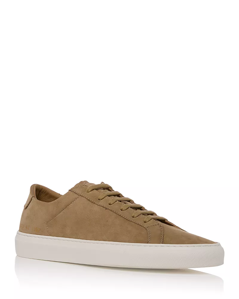 Common Projects Men's Achilles Piuma in Nubuck Sneakers