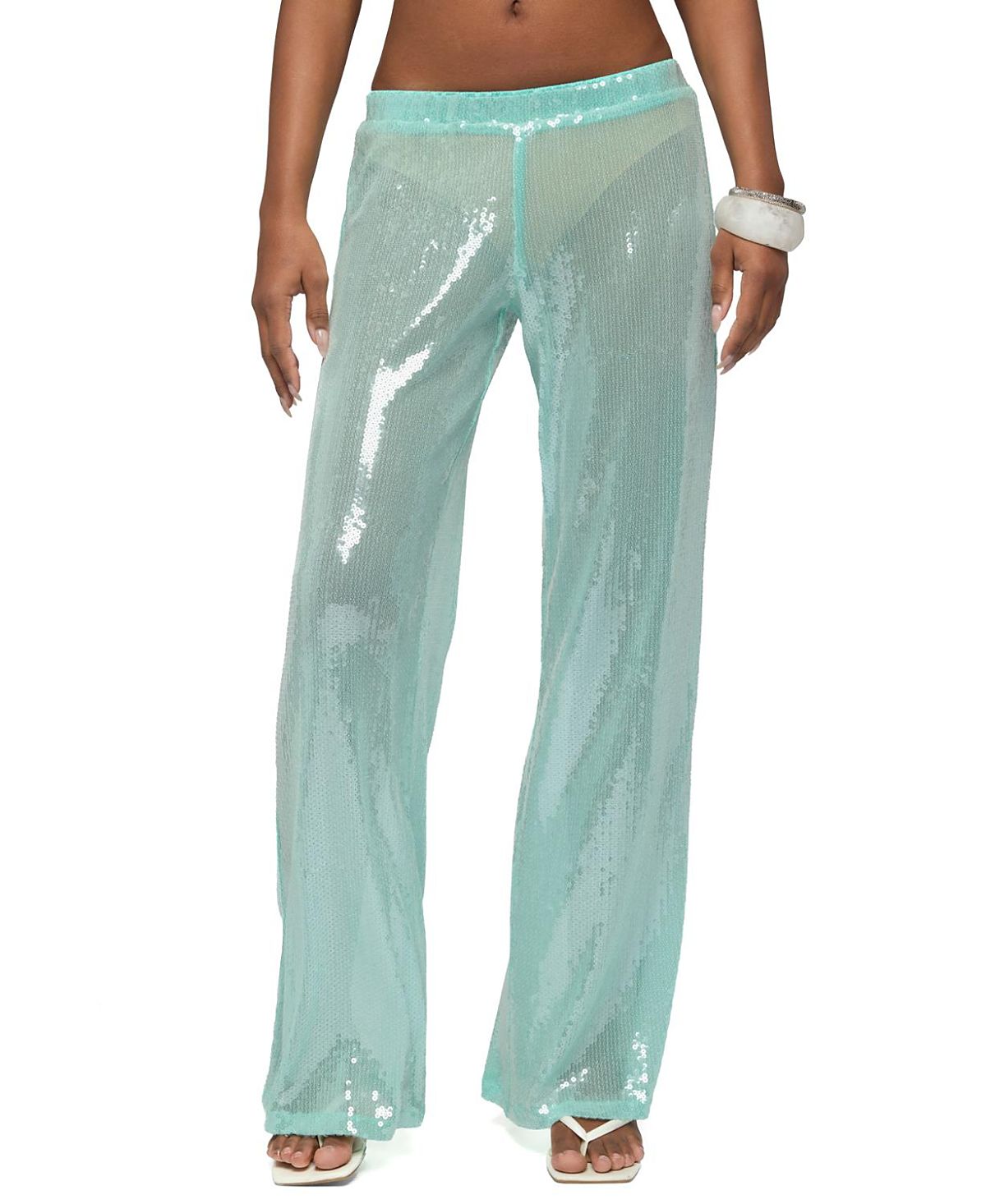 Edikted Avalee Sequin Wide Leg Pants