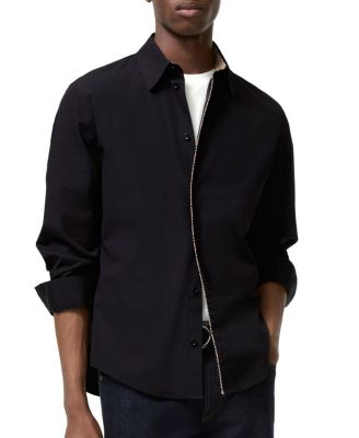  Classic Fit Check Piping Cotton Poplin Shirt