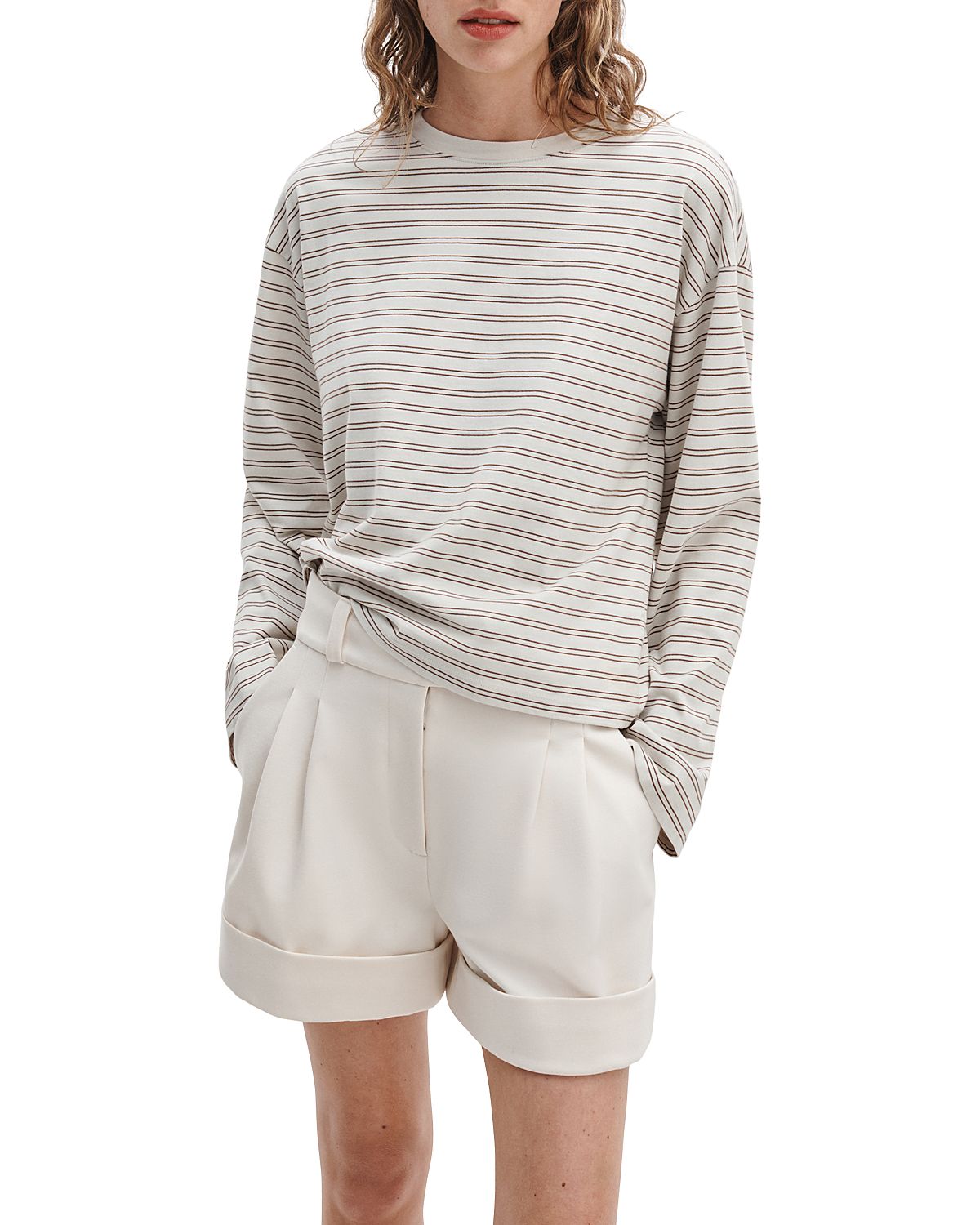 rag & bone Kelly Stripe Boxy Jersey Tee