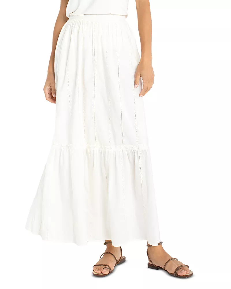 Liverpool Los Angeles Tiered Woven Pull On Skirt