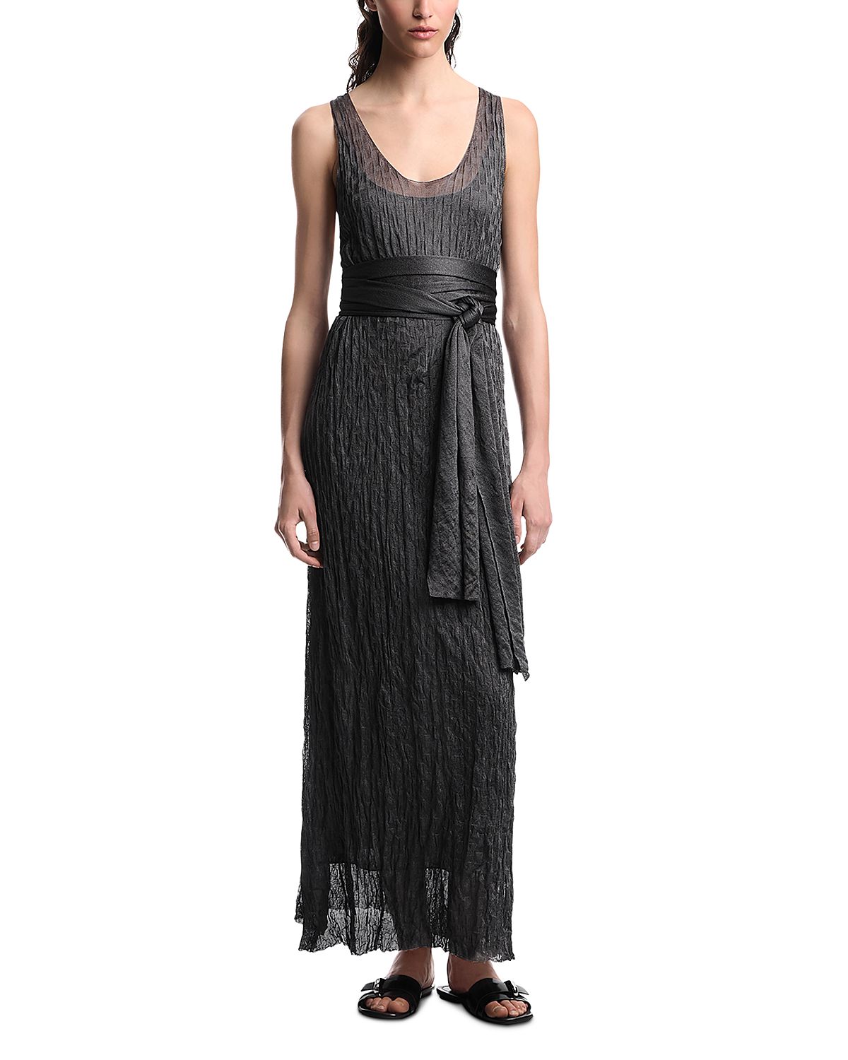 Emporio Armani Textured Sleeveless Dress