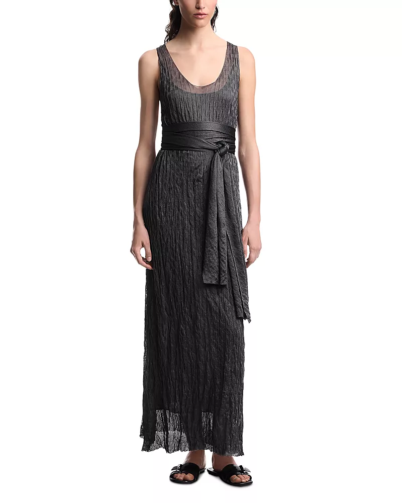 Emporio Armani Textured Sleeveless Dress
