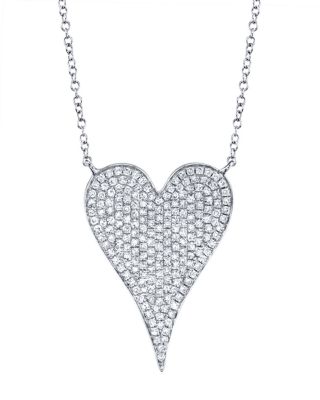 14K Gold Kate Diamond Pav&eacute; Pendant Necklace, 0.43 tcw