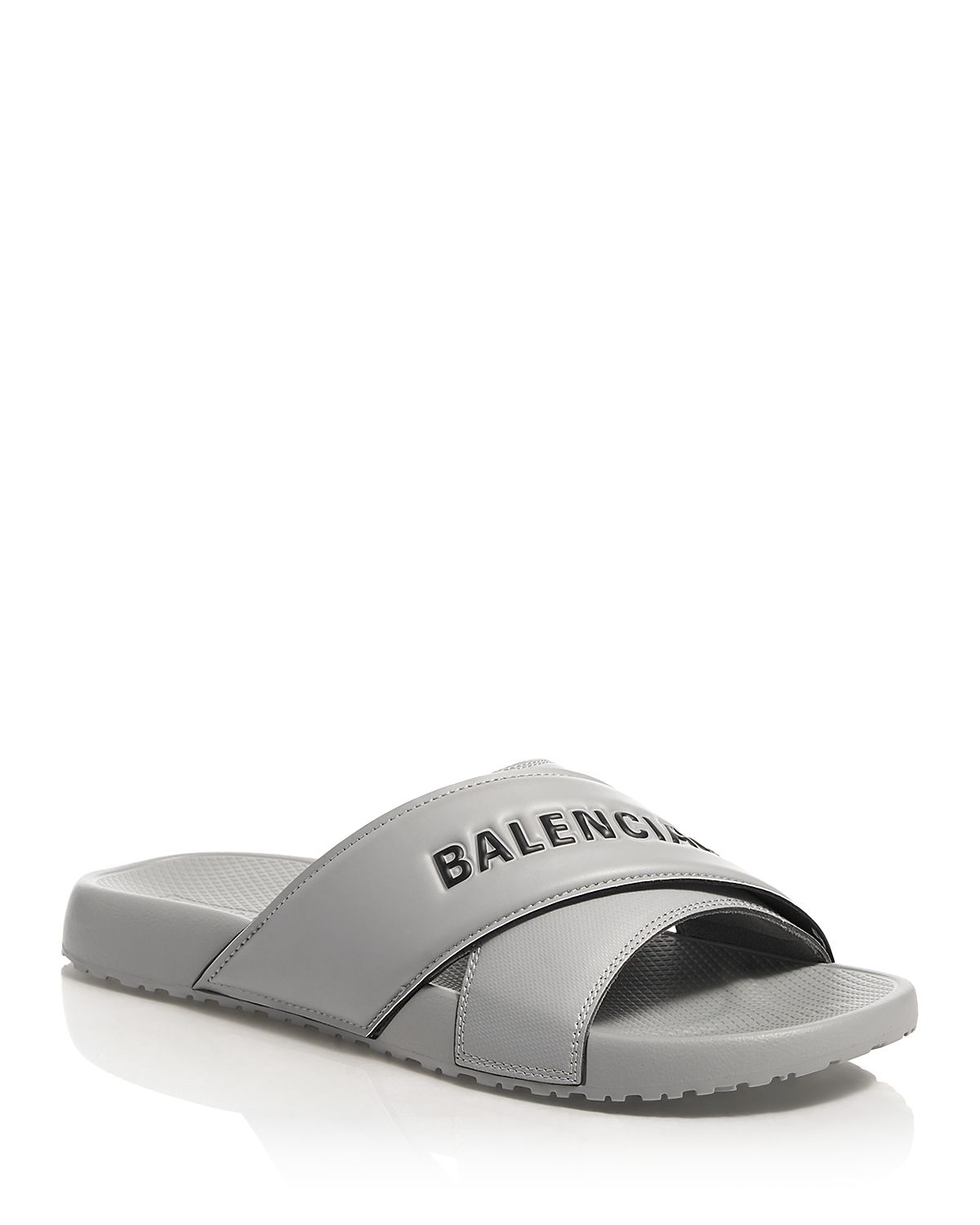 Balenciaga Men's Crisscross Logo Slides