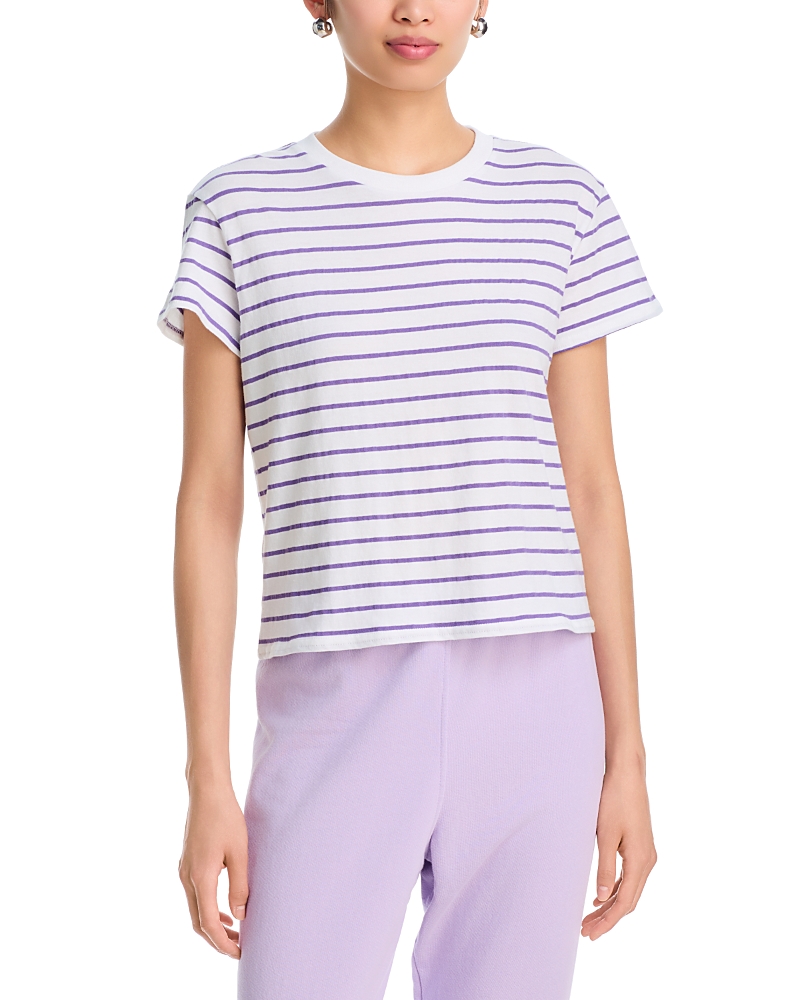 Perfectwhitetee Stripe Boxy Crewneck Tee