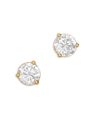 Luxe Collection Certified Lab Grown Diamond Martini Set Stud Earrings in 18K Yellow Gold, 1.0 tcw