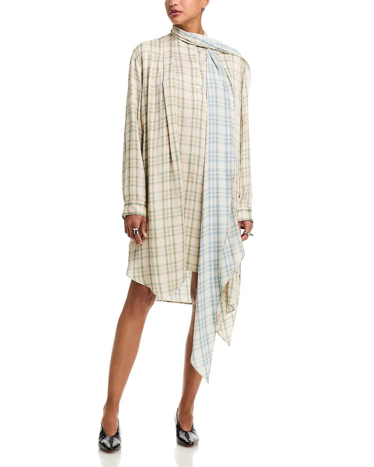 Acne Studios Plaid Shirt Dress