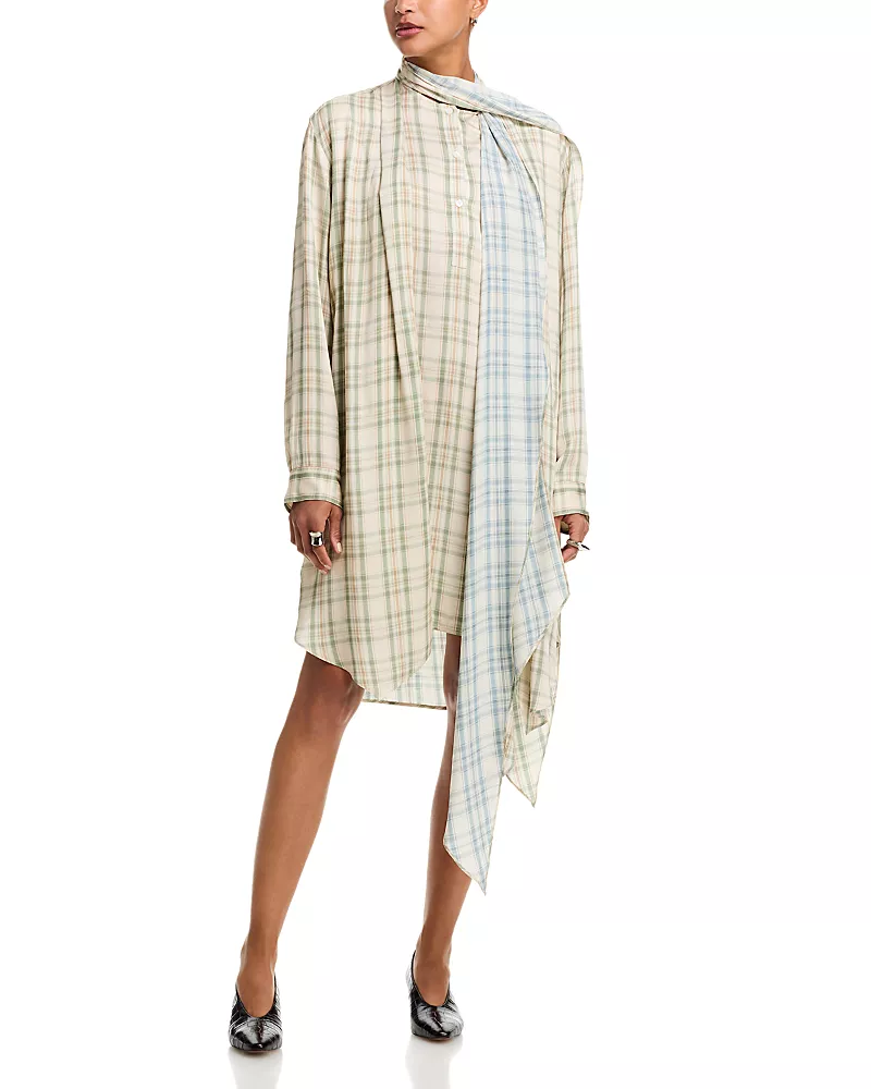 Acne Studios Plaid Shirt Dress