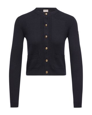 Ribbed Wool Blend Cardigan