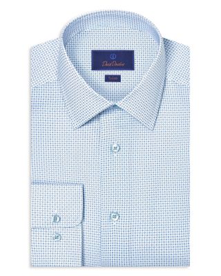 Trim Fit Stretch Micro Neat Print Dress Shirt