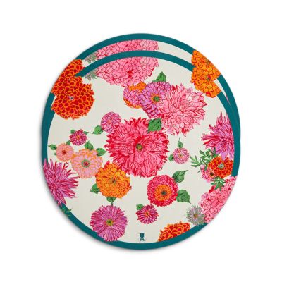 Bright Blooms Disk Placemats, Set of 2