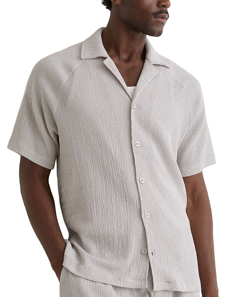 Reiss Knox Short Sleeve Textured Raglan Shirt