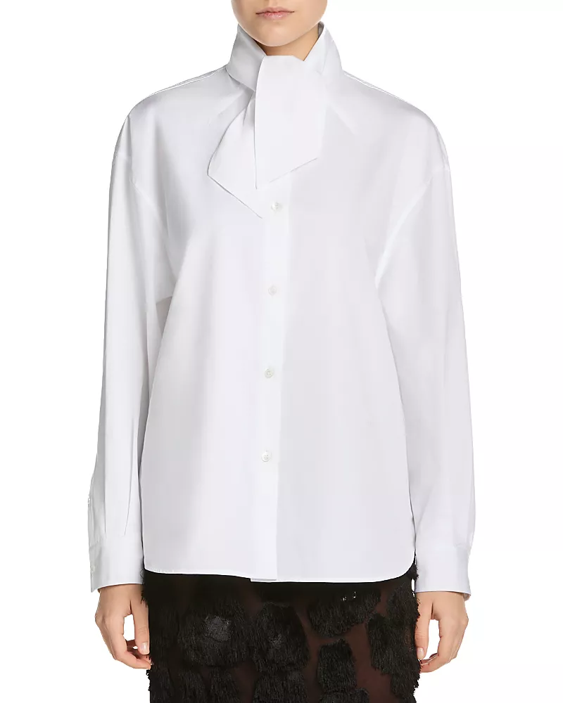 Marni Tie Neck Button Front Shirt
