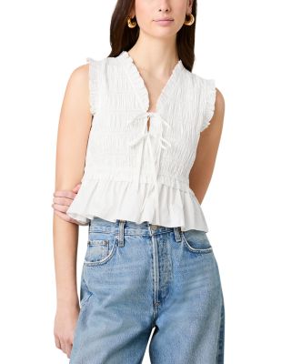 Rhodes Poplin Smocked Top