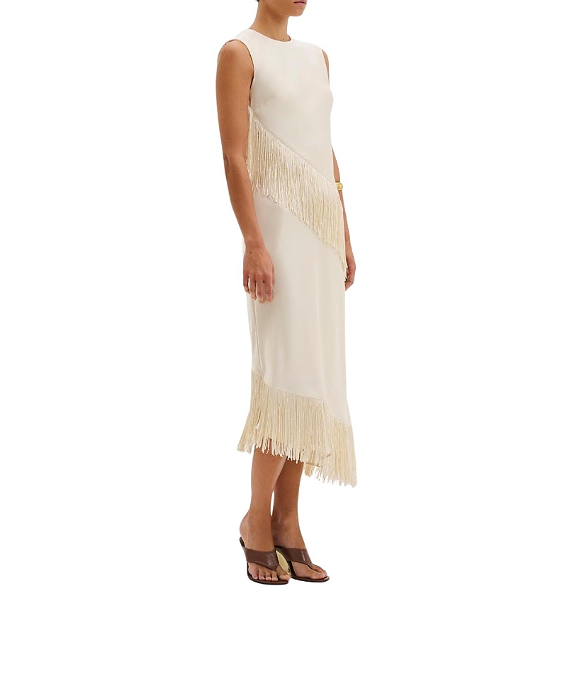 Malina Lovis Fringe Detailed Midi Dress