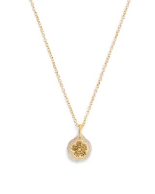 Signature Tea Rose Pendant Necklace, 16-18"