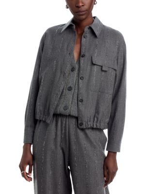 Pinstripe Flannel Shirt