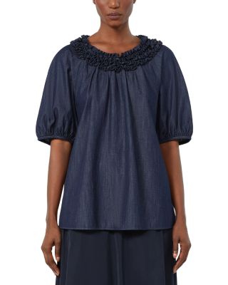 Stmcatia Midnight Blue Cotton Blouse