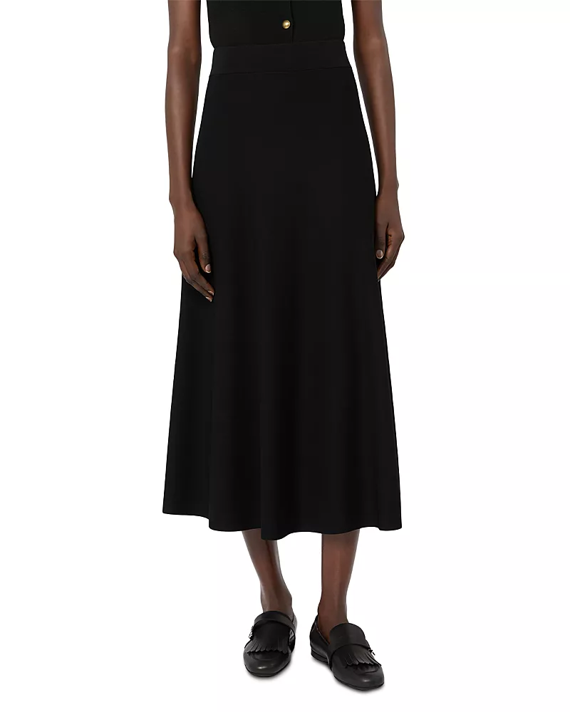 Max Mara Mxmfuggito Black Flared Skirt
