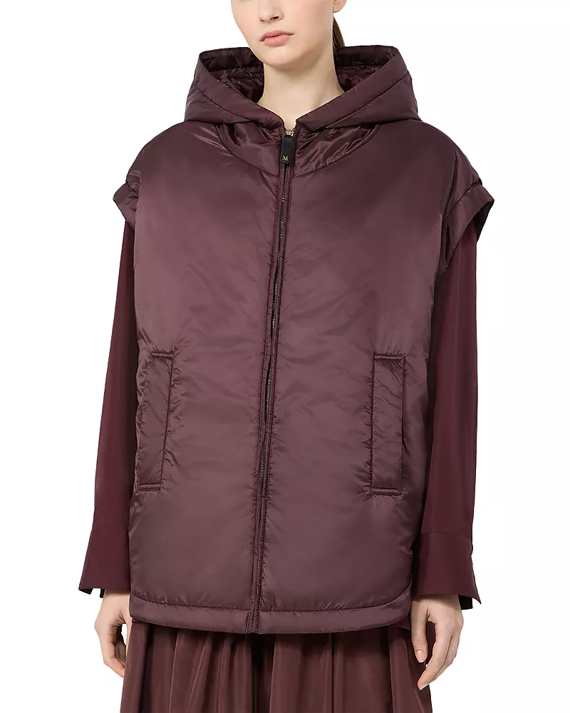 Max Mara Mtcambra Hooded Canvas Gilet