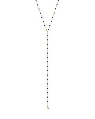 18K Yellow Gold Mini Gigi Party Diamond Y Necklace, 0.04 tcw