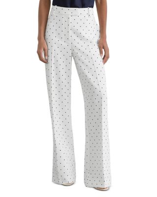 Petite Beatrix Polka Dot Wide Leg Pants