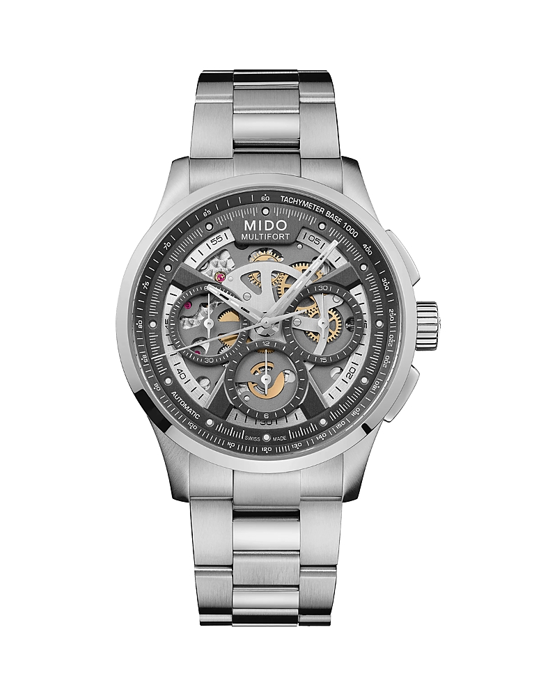 Mido Multifort Skeleton Chronograph, 43mm
