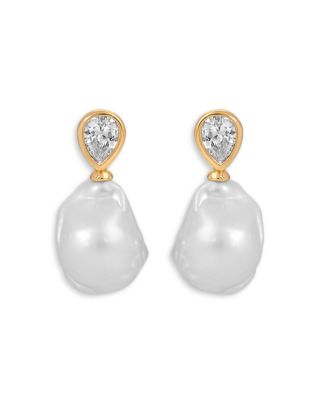 Heirloom Freshwater Pearl Earrings, 1"L