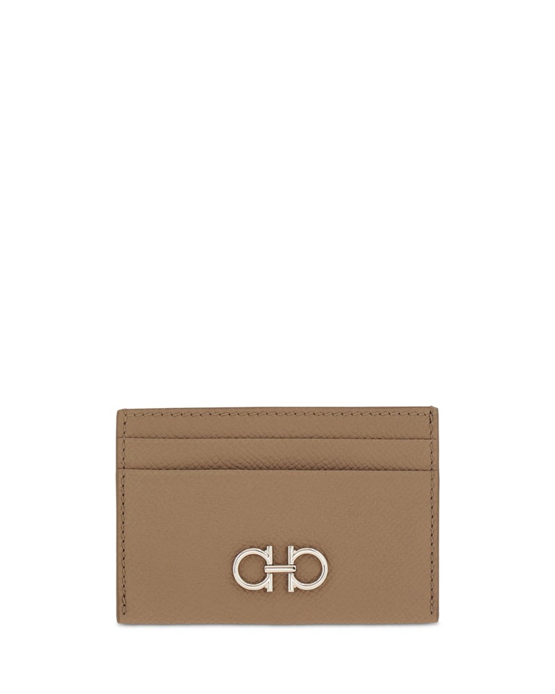 FERRAGAMO Gemini Hammered Leather Card Holder by Bloomingdale's