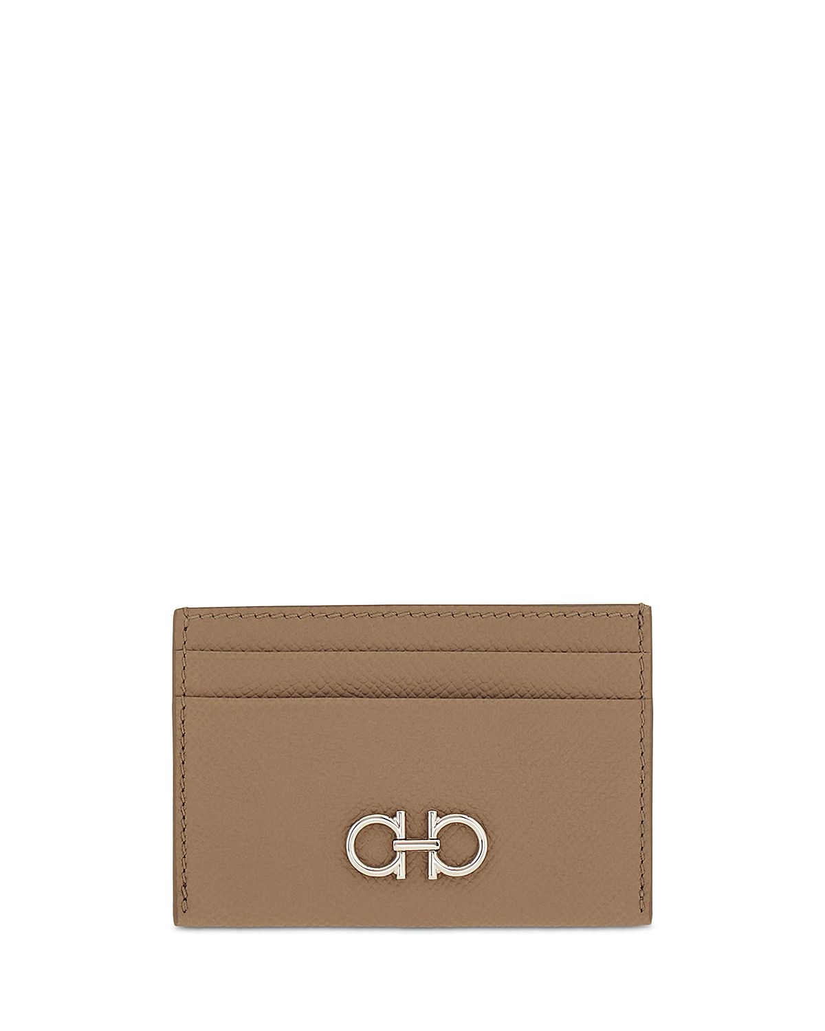 Ferragamo Gemini Hammered Leather Card Holder