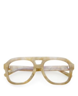 Oversized Aviator Voyager Blue Light Reading Glasses, 54mm